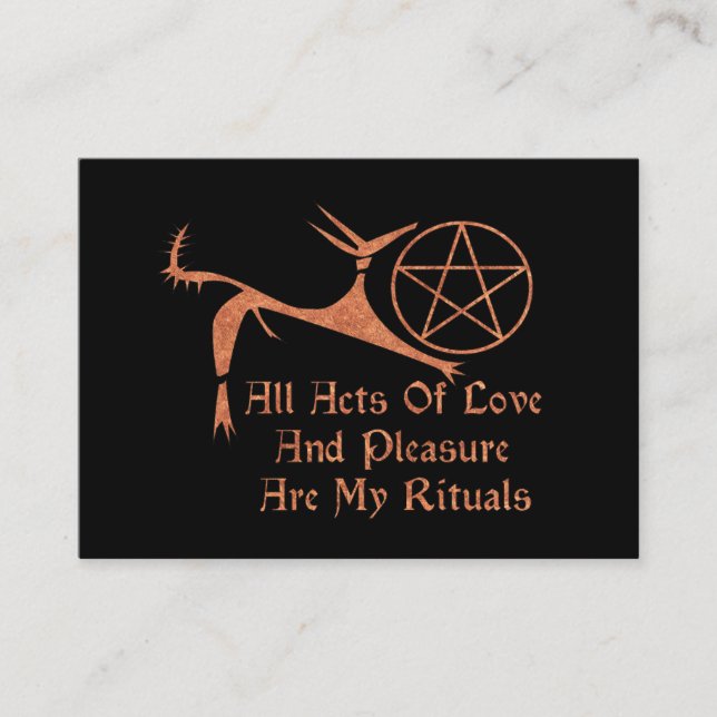 Acts Of Love And Pleasure Business Card (Front)
