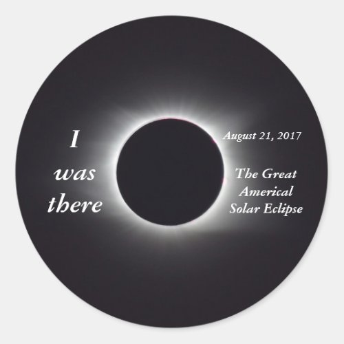 Actual 2017 Solar Eclipse Image Classic Round Sticker