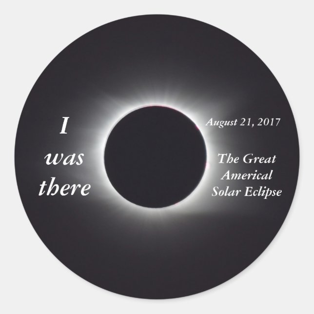 Actual 2017 Solar Eclipse Image Classic Round Sticker (Front)