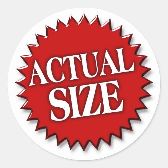 Actual Size Classic Round Sticker