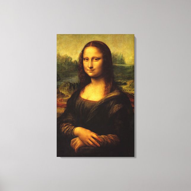 Actual Size Leonardo da Vinci Mona Lisa Print on C (Front)