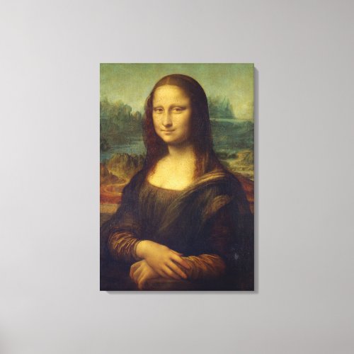 Actual Size of Mona Lisa painting in wrap canvas