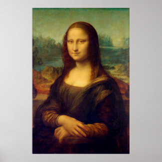 Actual Size of Mona Lisa painting original Poster