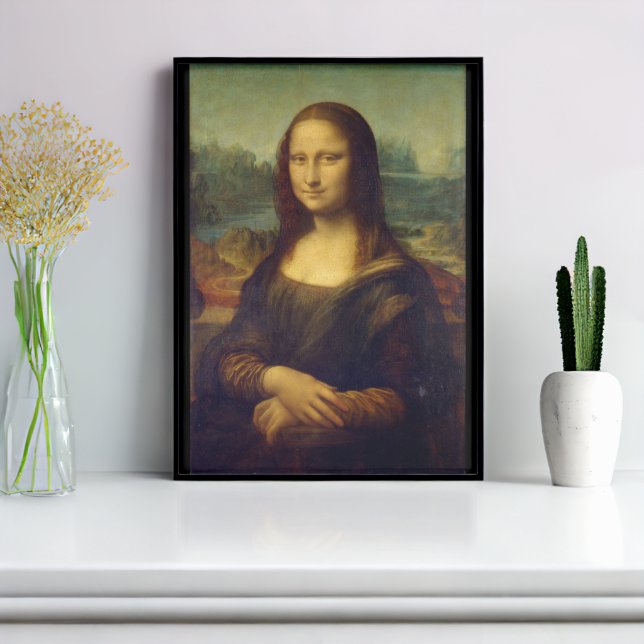 Actual Size of Mona Lisa painting print on canvas Zazzle