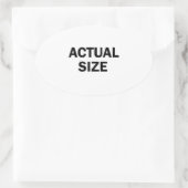 Actual Size Oval Sticker (Bag)