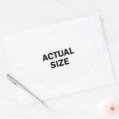 Actual Size Oval Sticker (Envelope)