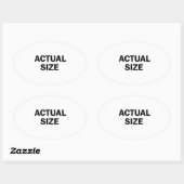 Actual Size Oval Sticker (Sheet)