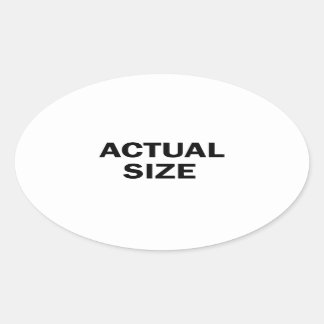 Actual Size Oval Sticker