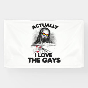 Actually I love the gays Banner