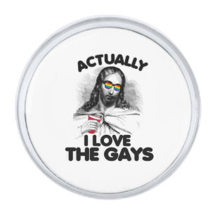 Actually I love the gays Silver Finish Lapel Pin