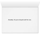 Actually, It's Just a Bicycle Built For One (Inside Horizontal (Bottom))