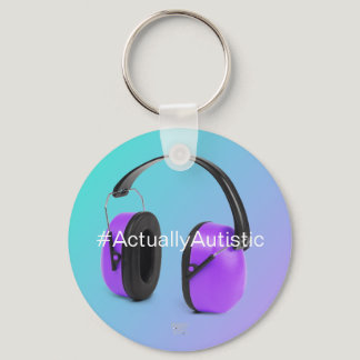 '#ActuallyAutistic' Autism/ Sensory Overload Keychain
