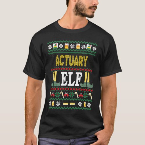 Actuary Elf  Christmas T_Shirt