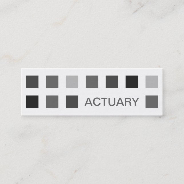 ACTUARY (mod squares) Mini Business Card (Front)
