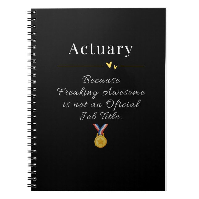 Actuary  notebook (Front)