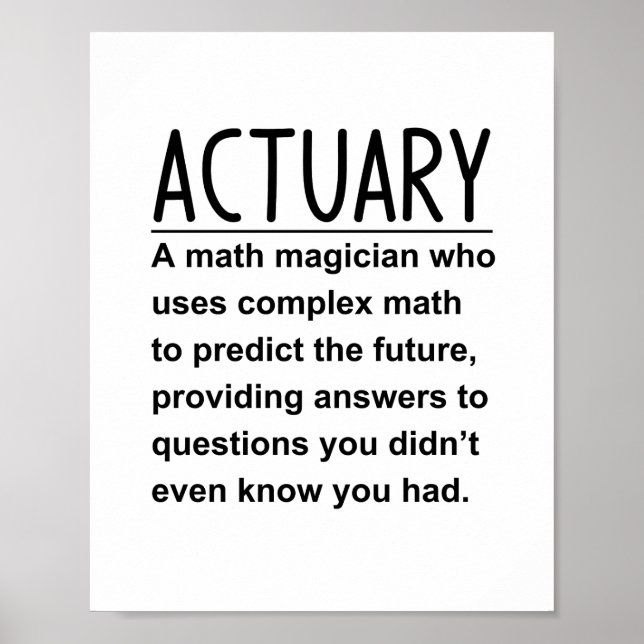 Actuary Poster (Front)