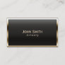 Actuary Royal Gold Border Business Card