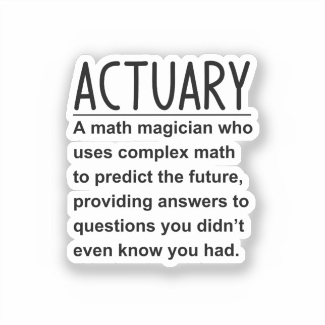 Actuary Sticker (Front)