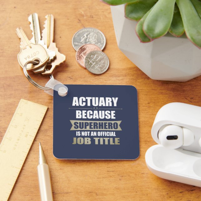 Actuary Superhero Novelty Keychain (Desk)
