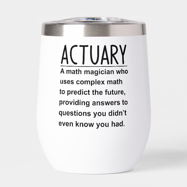 Actuary Thermal Wine Tumbler (Front)