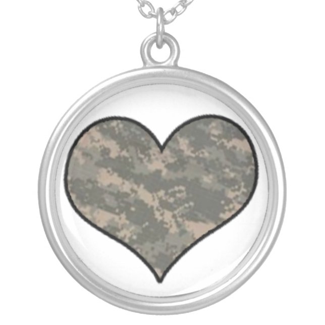 ACU Camo Heart Necklace (Front)