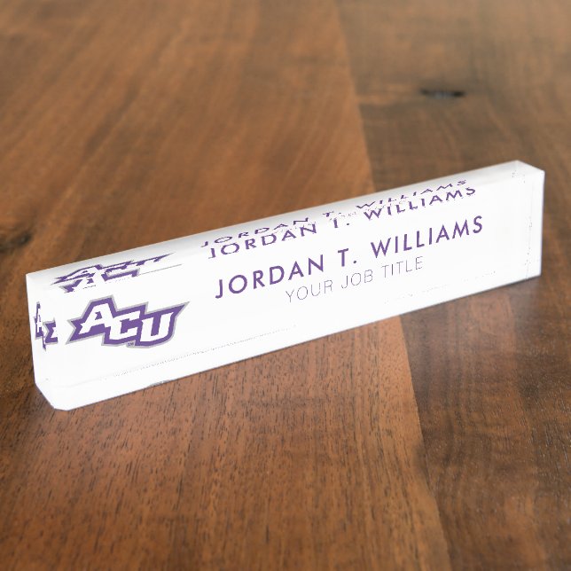 ACU Logo Desk Name Plate (Side)