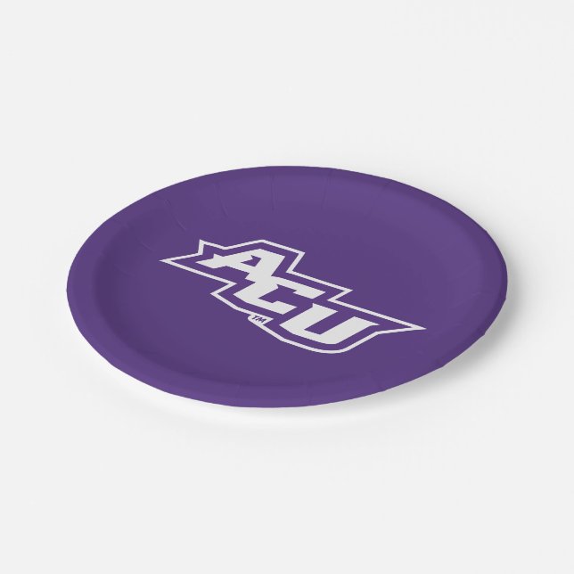ACU Logo Paper Plates (Angled)