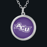 ACU Logo Silver Plated Necklace<br><div class="desc">Check out these Abilene Christian University designs! Show off your pride with these new University products. These make the perfect gifts for the ACU student,  alumni,  family,  friend or fan in your life. All of these Zazzle products are customizable with your name,  class year,  or club. Go WILDCATS!</div>