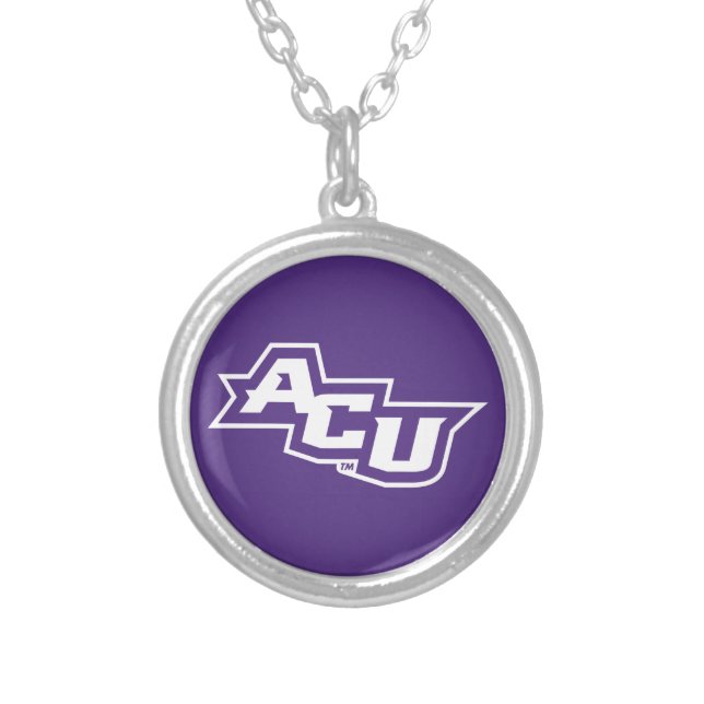 ACU Logo Silver Plated Necklace (Front)