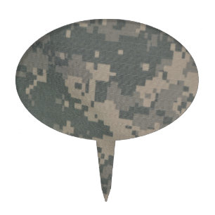 Acu Pattern Camouflage Troops Digital Art Peace Cake Topper