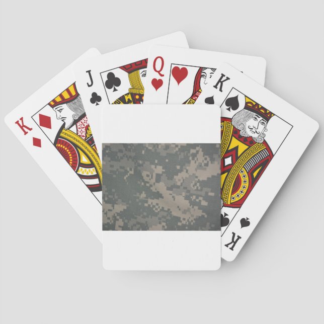 Acu Pattern Camouflage Troops Digital Art Peace Poker Cards (Back)
