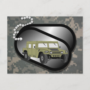 Acu Pattern Camouflage Troops Digital Art Peace Postcard
