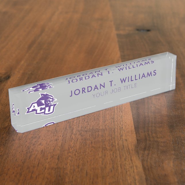 ACU Primary Logo Desk Name Plate (Side)