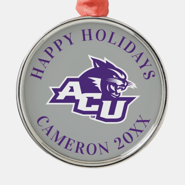 ACU Primary Logo Metal Ornament (Front)