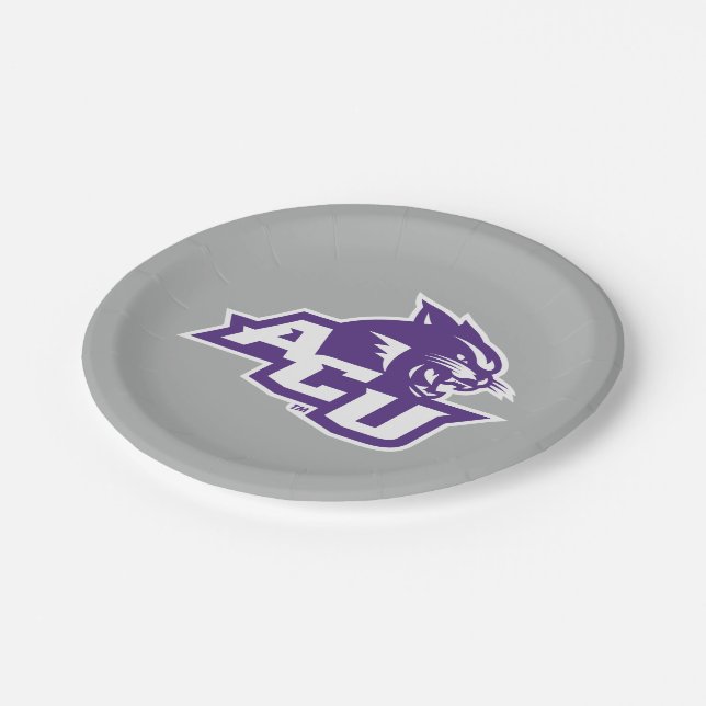 ACU Primary Logo Paper Plates (Angled)