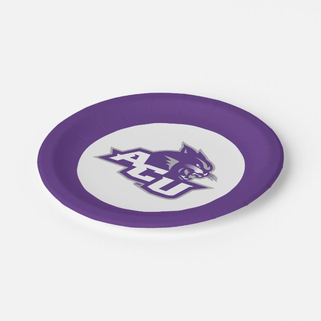 ACU Primary Logo Paper Plates (Angled)
