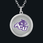 ACU Primary Logo Silver Plated Necklace<br><div class="desc">Check out these Abilene Christian University designs! Show off your pride with these new University products. These make the perfect gifts for the ACU student,  alumni,  family,  friend or fan in your life. All of these Zazzle products are customizable with your name,  class year,  or club. Go WILDCATS!</div>
