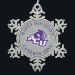 ACU Primary Logo Snowflake Pewter Christmas Ornament<br><div class="desc">Check out these Abilene Christian University designs! Show off your pride with these new University products. These make the perfect gifts for the ACU student,  alumni,  family,  friend or fan in your life. All of these Zazzle products are customizable with your name,  class year,  or club. Go WILDCATS!</div>