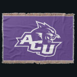 ACU Primary Logo Throw Blanket<br><div class="desc">Check out these Abilene Christian University designs! Show off your pride with these new University products. These make the perfect gifts for the ACU student,  alumni,  family,  friend or fan in your life. All of these Zazzle products are customizable with your name,  class year,  or club. Go WILDCATS!</div>