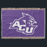 ACU Primary Logo Throw Blanket<br><div class="desc">Check out these Abilene Christian University designs! Show off your pride with these new University products. These make the perfect gifts for the ACU student,  alumni,  family,  friend or fan in your life. All of these Zazzle products are customizable with your name,  class year,  or club. Go WILDCATS!</div>