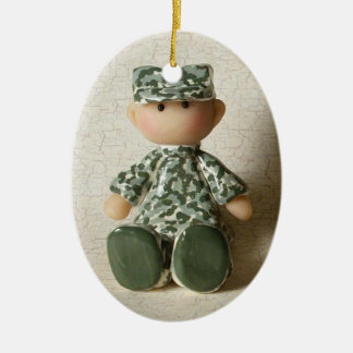 ACU Soldier Ceramic Ornament