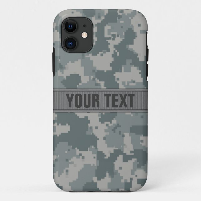 ACU Style Gray Camo #2 Personalized Case-Mate iPhone Case (Back)