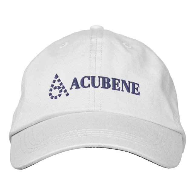 Acubene AbrilFatface Dark Green on White Embroidered Baseball Cap (Front)