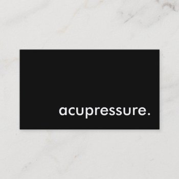 Acupressure. Business Card by asyrum at Zazzle