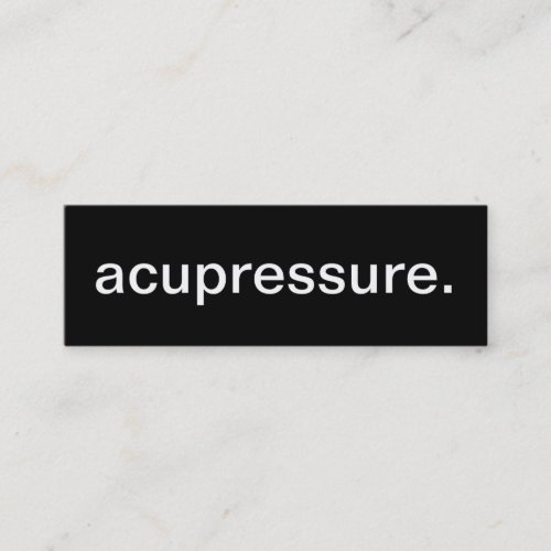 Acupressure Business Card