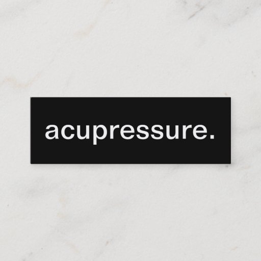 Customizable Acupressure Business Card