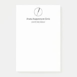 Acupuncture Acupuncturist Needle Logo Post-it Notes