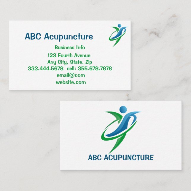 ACUPUNCTURE Alternative Holistic Integrative  Business Card (Front/Back)
