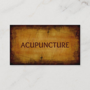 Acupuncture Antique Brushed Business Card