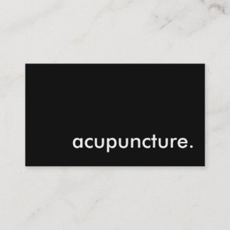acupuncture. business card